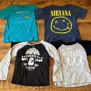 5T boys shirt bundle nirvana Johnny cash